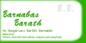 barnabas barath business card