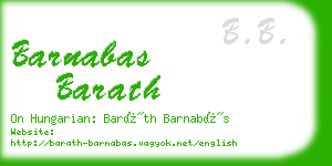 barnabas barath business card